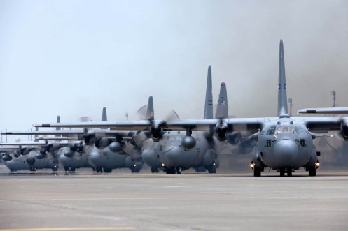 Hercs fly during Samurai Surge