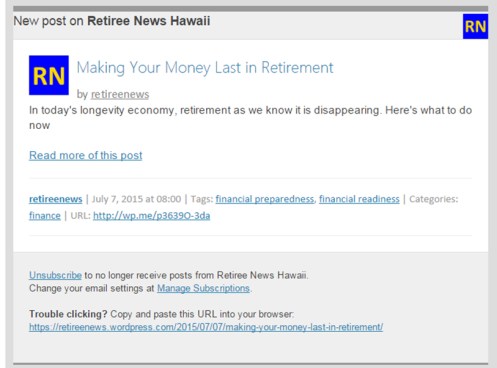 RN email notification