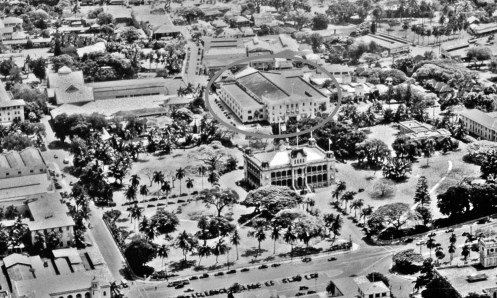 Honolulu Armory in circle