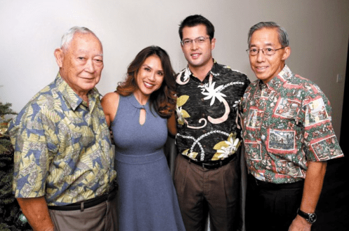 Maj. Gen. Rick Richardson, Sherry Menor-McNamara, Dane Wicker, and Maj. Gen. Darryll Wong